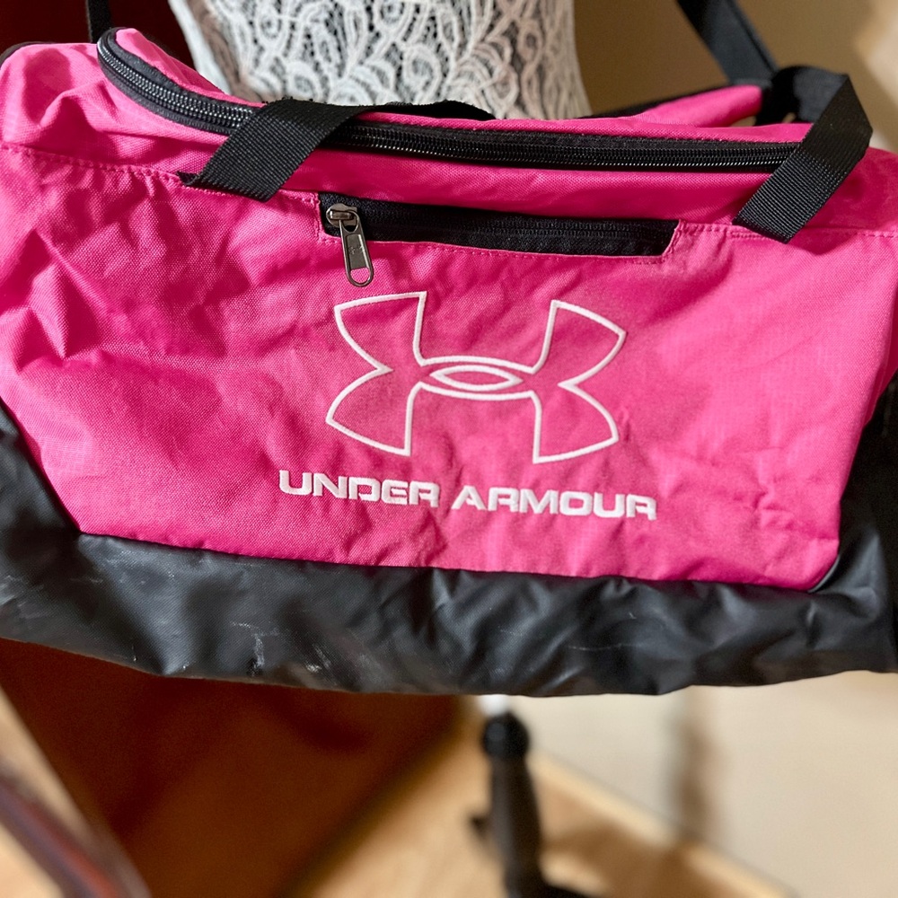 Under Armour Women's Pink and Black Travel Bag - Picture 2 of 11